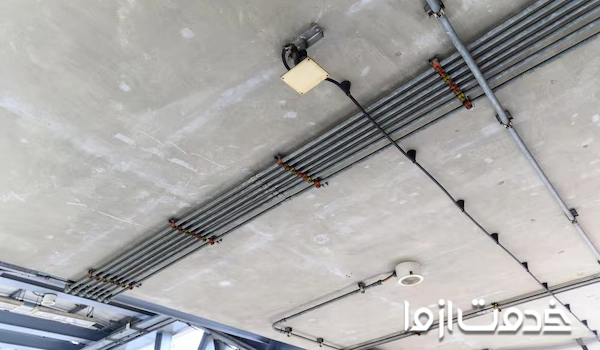 نحوه لوله گذاری برق در سقف کاذب